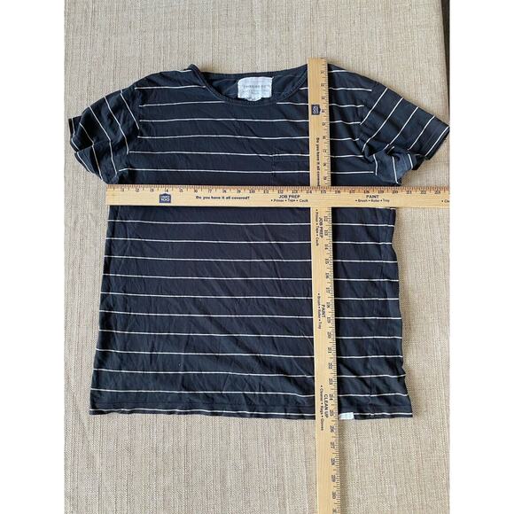 THINKING MU Organic cotton tee Black with White stripes T Shirt M - Picture 3 of 12